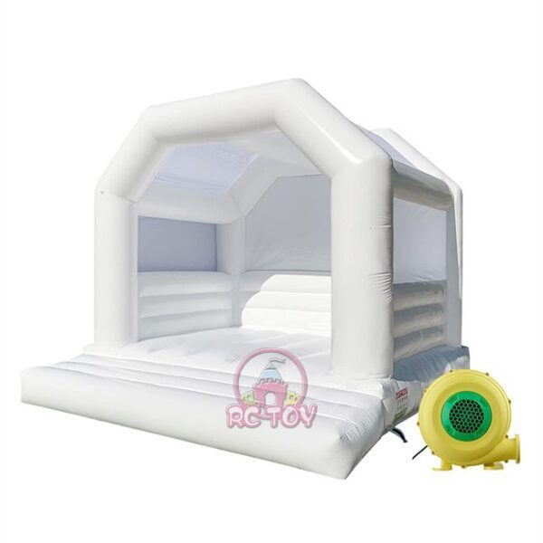Inflatable white bouncing house for sale