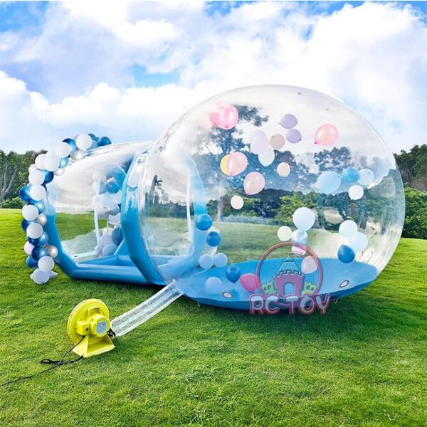 Blue Transparent Inflatable Dome Tent for Party Rental Business
