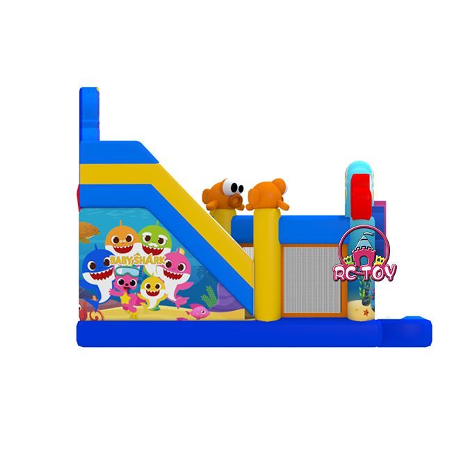 Baby Shark Inflatable Bounce House with Slide - Image 4