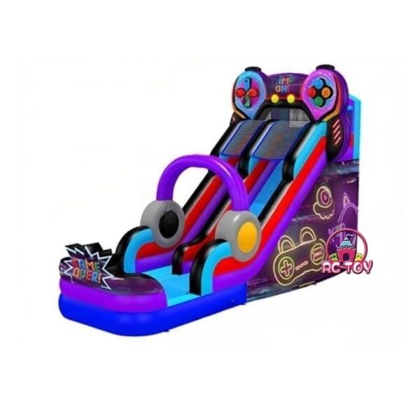 Level Up Gamer Inflatable Water Slide