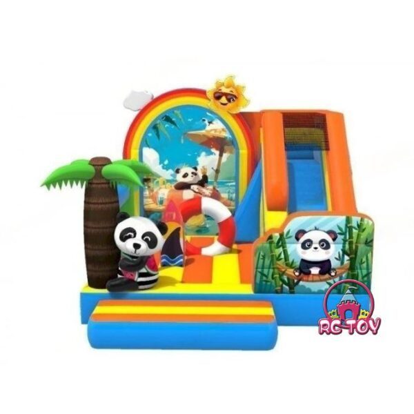 Panda Beach Inflatable Castle with Slide